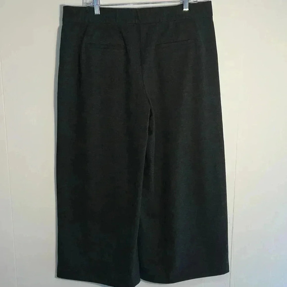 Gap Women’s Pull On Wide Leg Flare Thick Dark Gray Slacks 1040 - Picture 2 of 4
